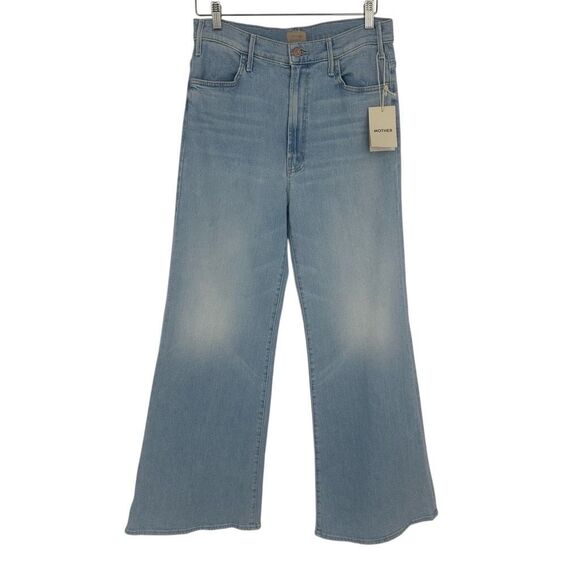 Mother The Hustler Roller Flood in Cheri Cheri Size 30 High Rise Wide Leg Light - Picture 2 of 15